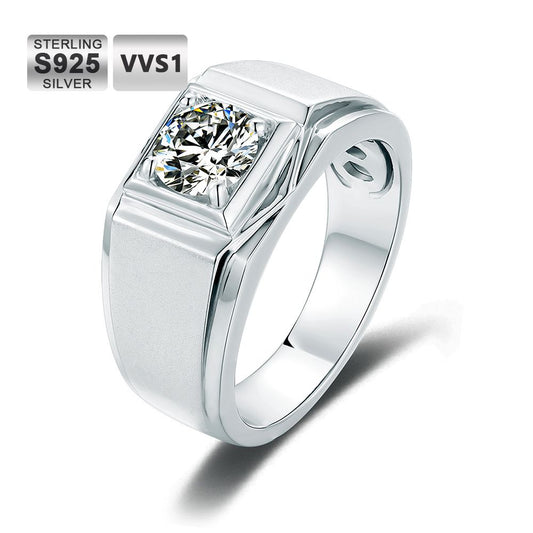 Men's 1ct VVS1 Moissanite Ring