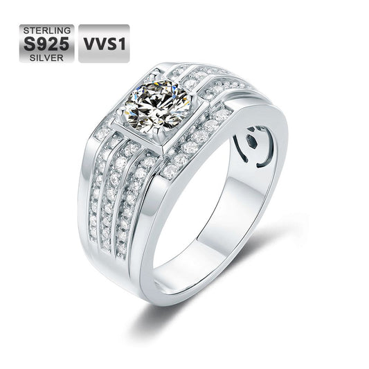 Men's 1ct VVS1 Moissanite Ring