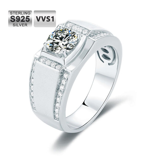 Men's 1ct VVS1 Moissanite Ring