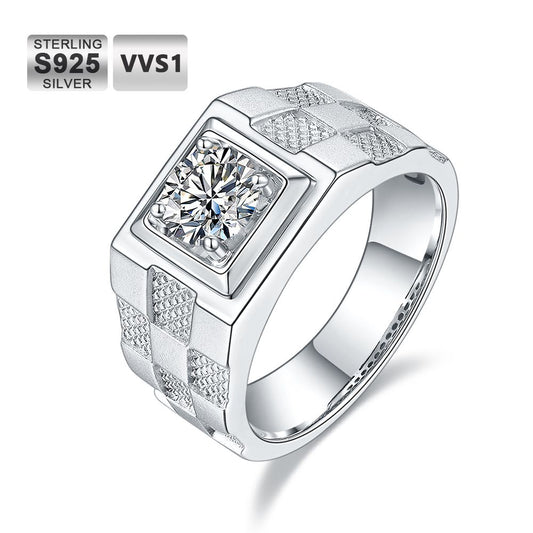 Men's 1ct VVS1 Moissanite Ring