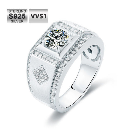 Men's 1ct VVS1 Moissanite Ring