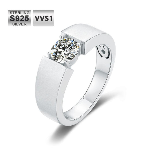 Men's 1ct VVS1 Moissanite Ring