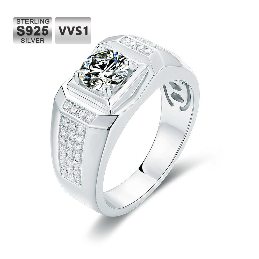 Men's 1ct VVS1 Moissanite Ring