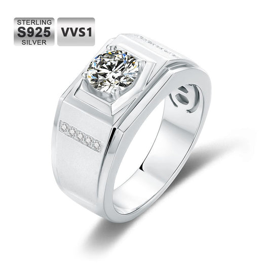 Men's 1ct VVS1 Moissanite Ring