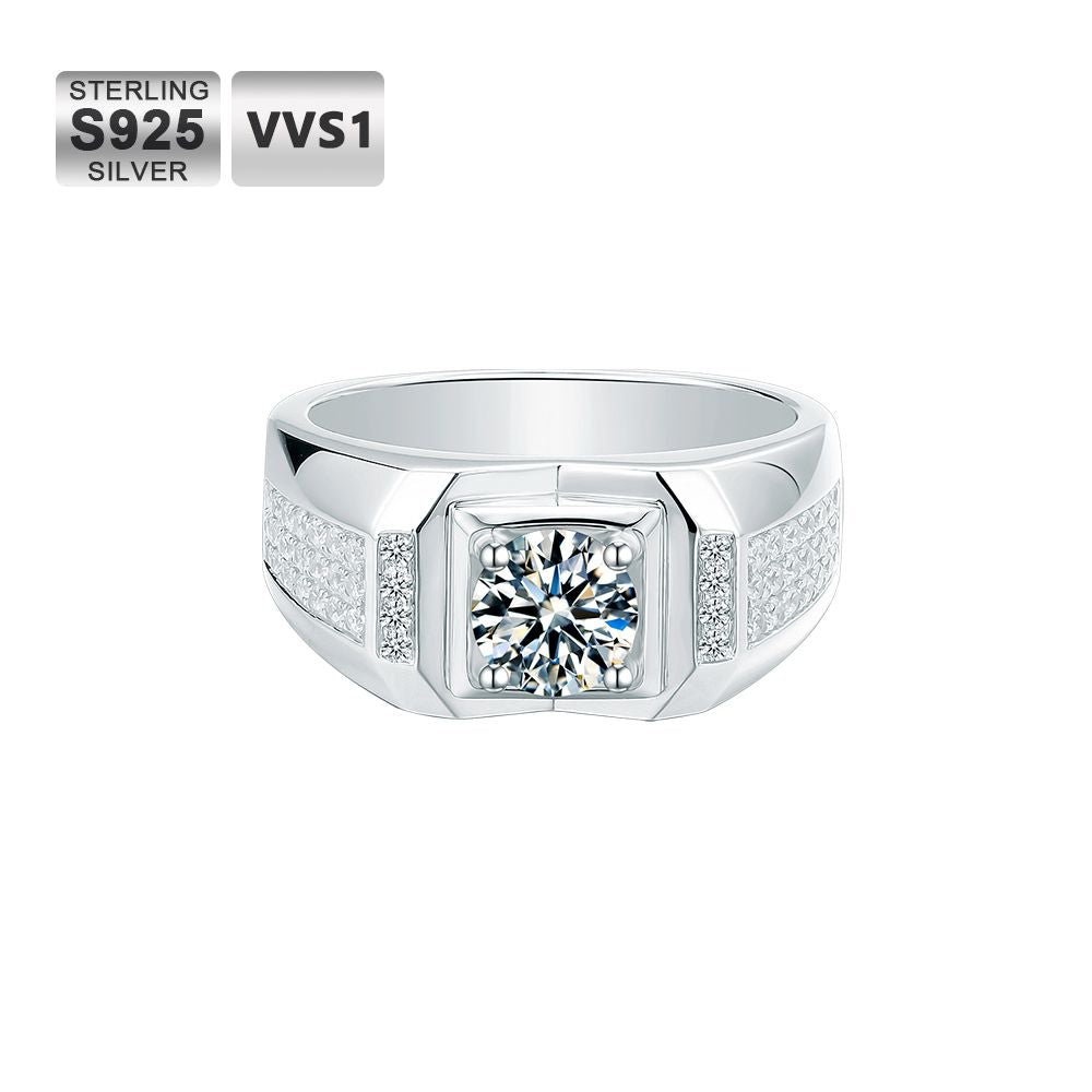 Men's 1ct VVS1 Moissanite Ring