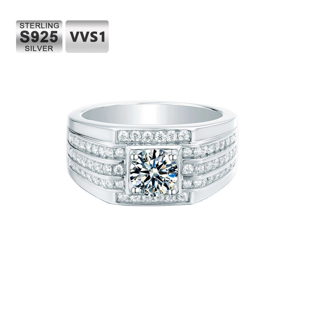 Men's 1ct VVS1 Moissanite Ring