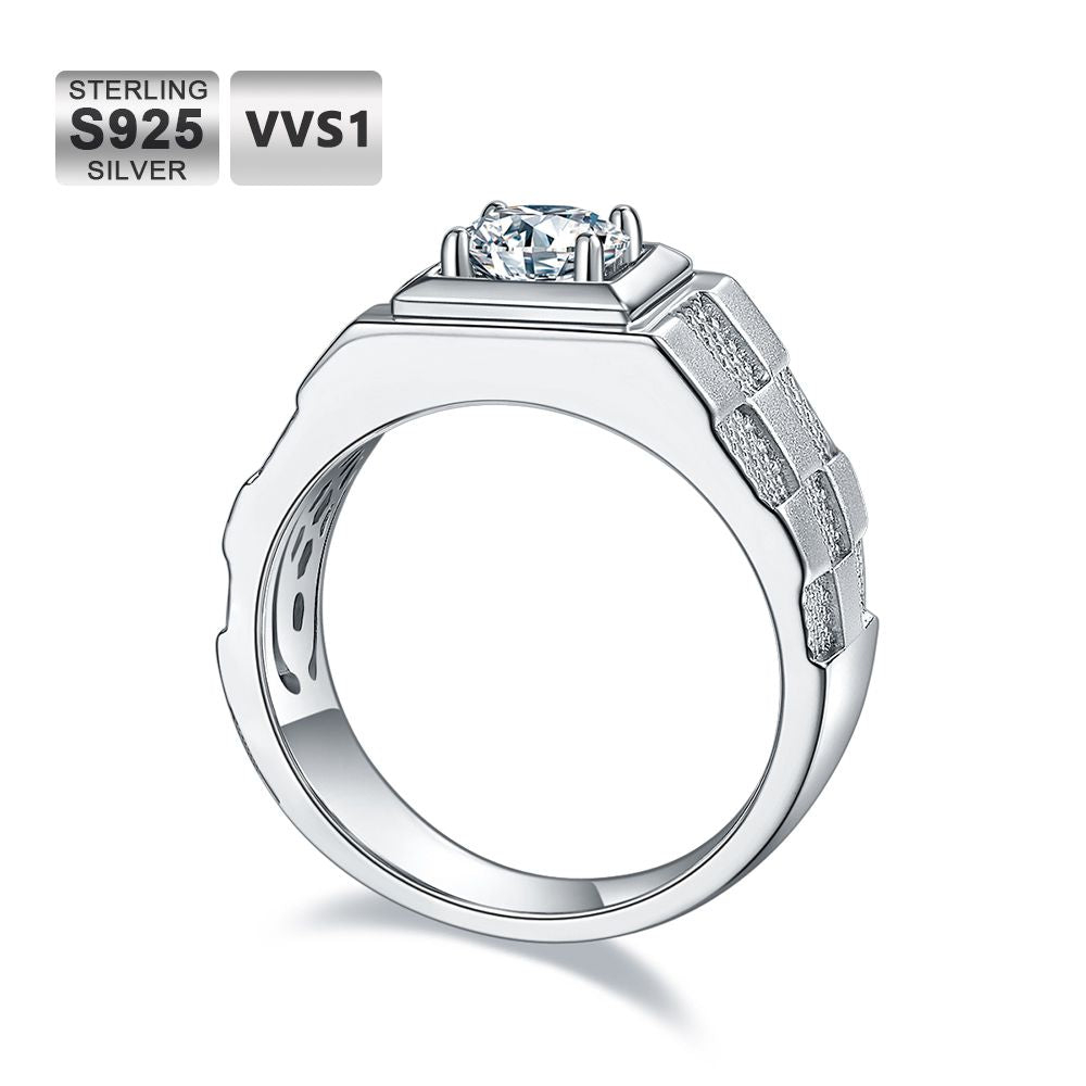 Men's 1ct VVS1 Moissanite Ring