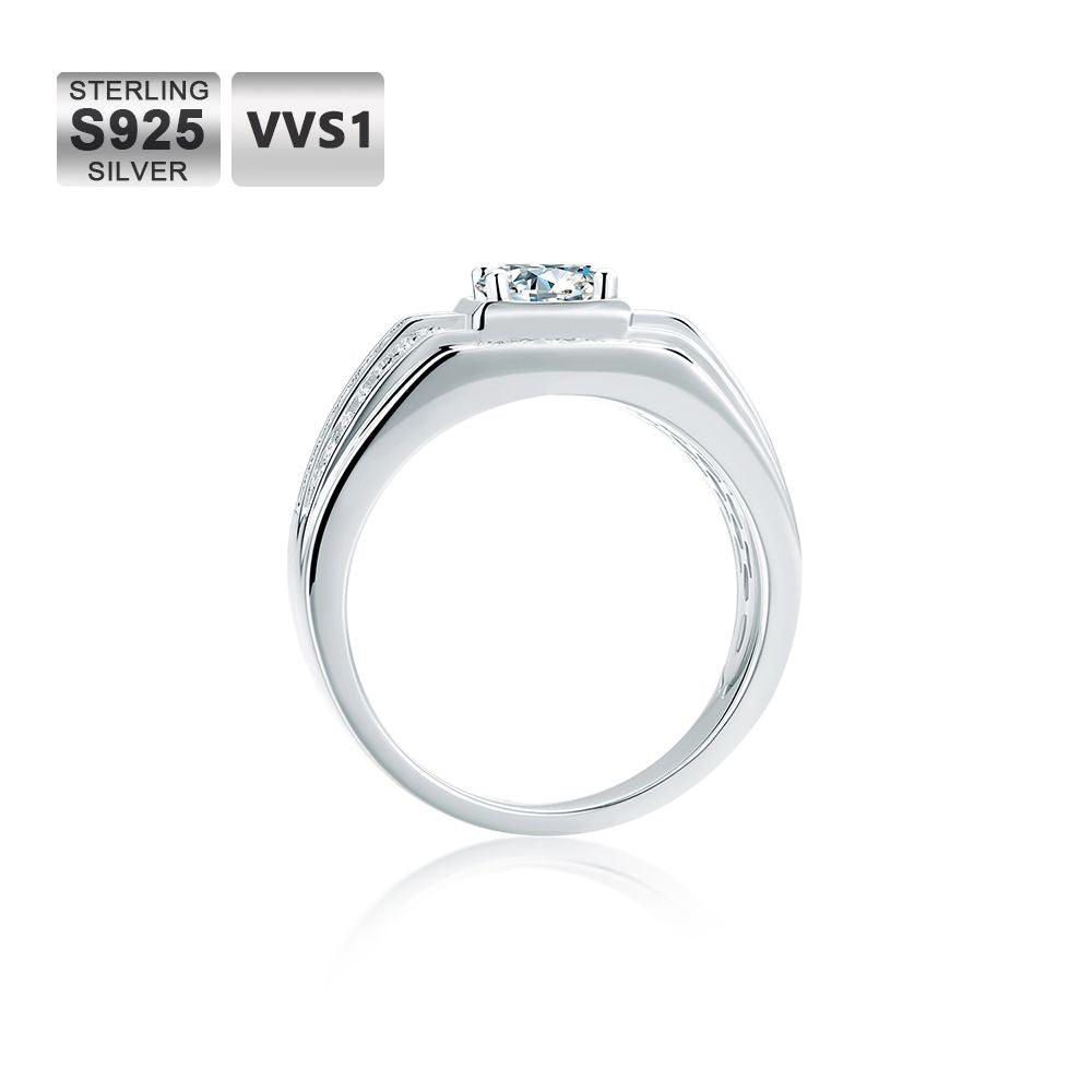 Men's 1ct VVS1 Moissanite Ring