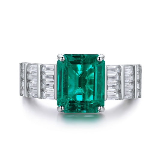 4.26ct Lab-Grown Emerald Ring S925 JSEGR1033Y