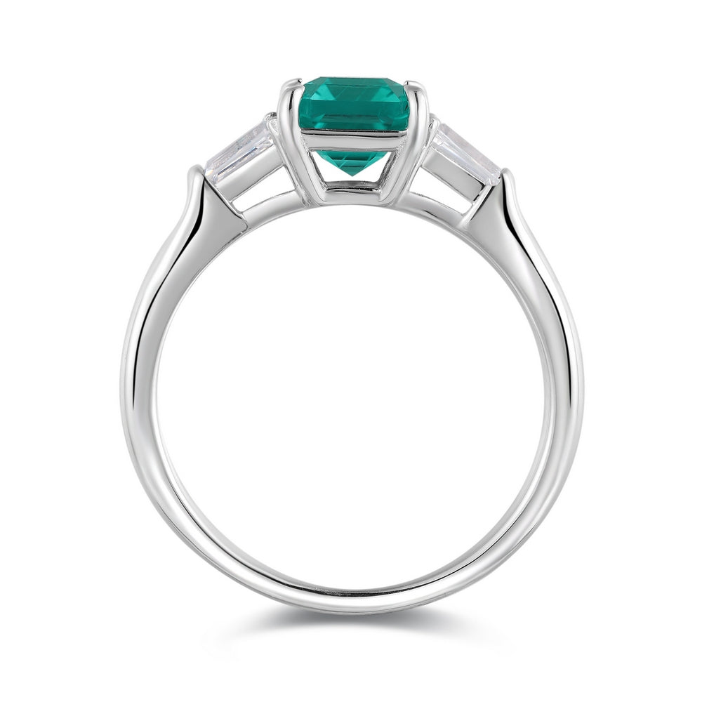 1.44ct Lab-Grown Emerald Three Stone Ring S925 JSEGR286Y