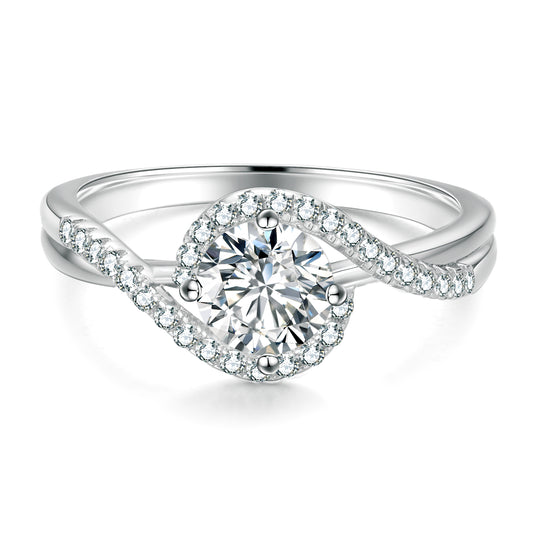 Angel's Eye Moissanite Engagement Ring