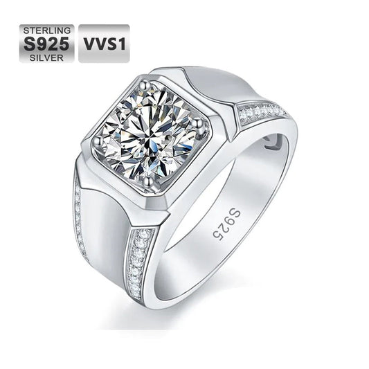 Men's 3ct VVS1 Moissanite Ring