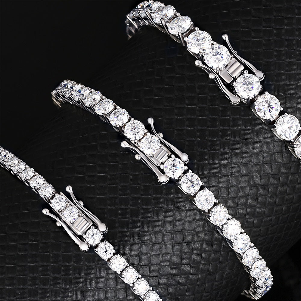 5mm Moissanite Tennis Bracelet 925 Sterling Silver