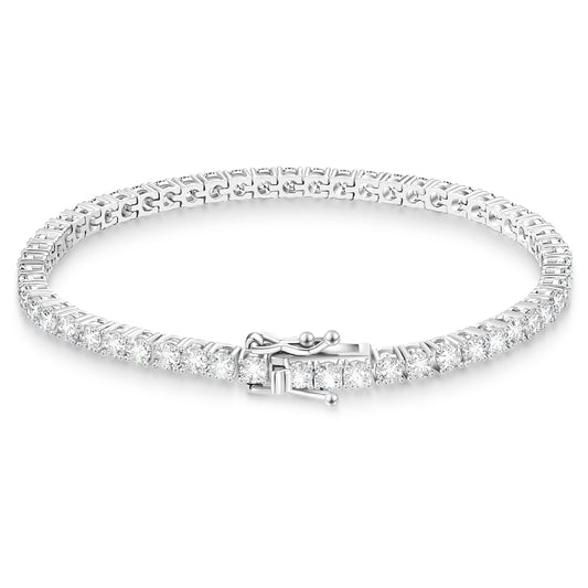 3mm Moissanite Tennis Bracelet 925 Sterling Silver