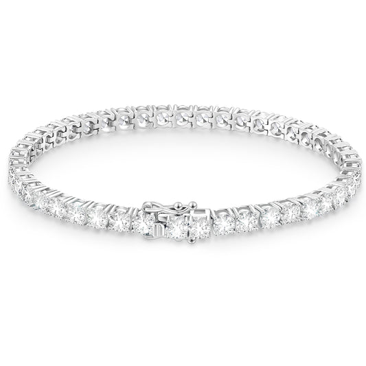 4mm Moissanite Tennis Bracelet 925 Sterling Silver