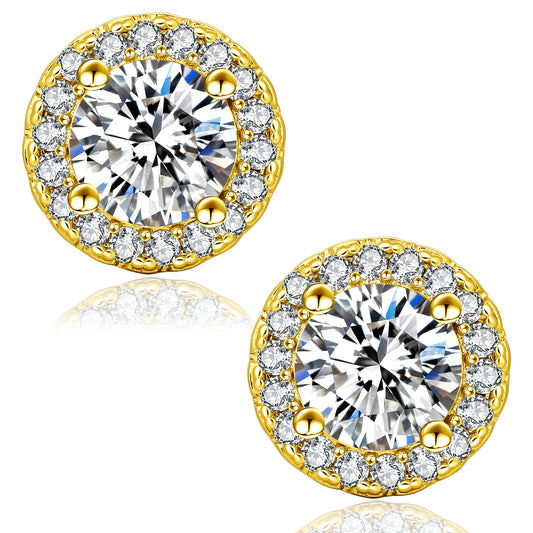 Excellent VVS1  Moissanite Stud Earrings