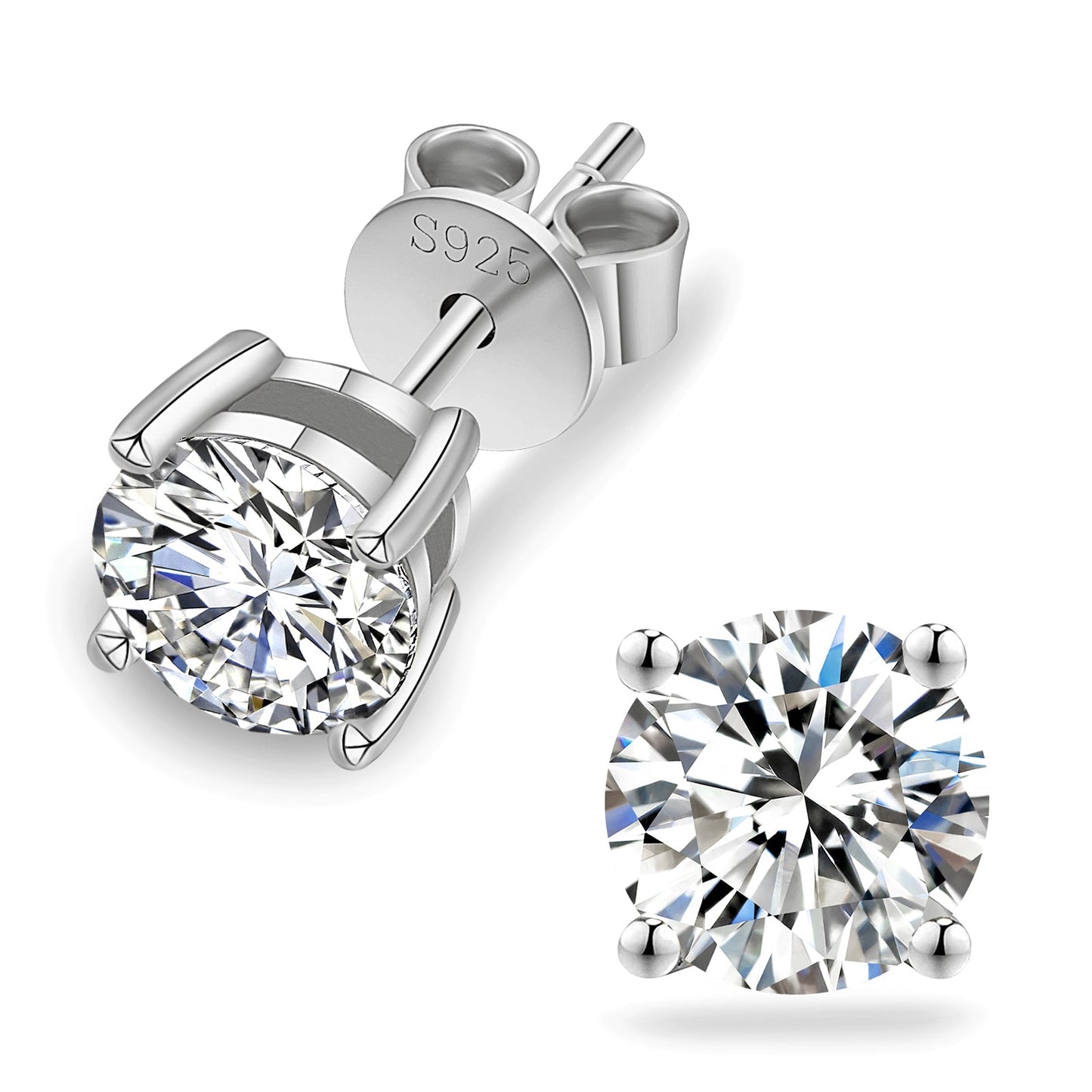 Excellent VVS1  Moissanite Stud Earrings