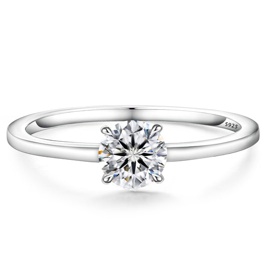 Four-Prong  Moissanite Engagement Ring