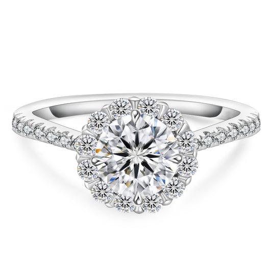 Lab Grown Diamond Halo Engagement Ring