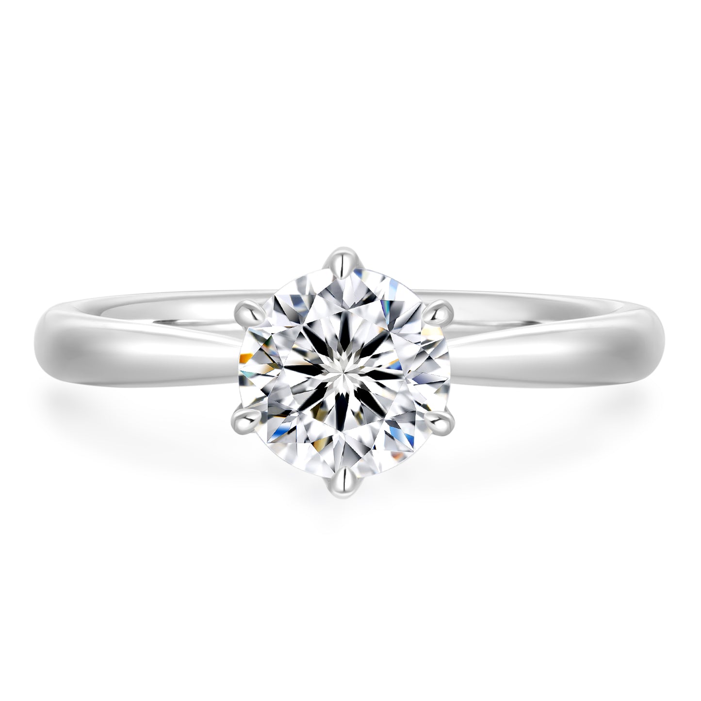 Classic Six-Prong Solitaire Lab Grown Diamond Engagement Ring