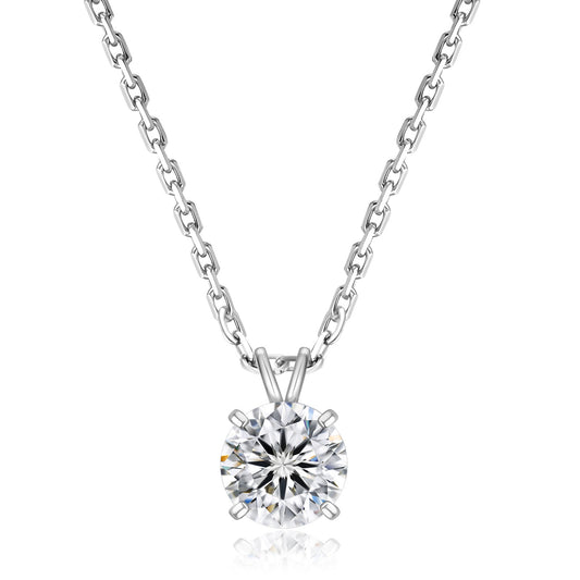 Perfect Four-Prong Lab Diamond Pendant neckless