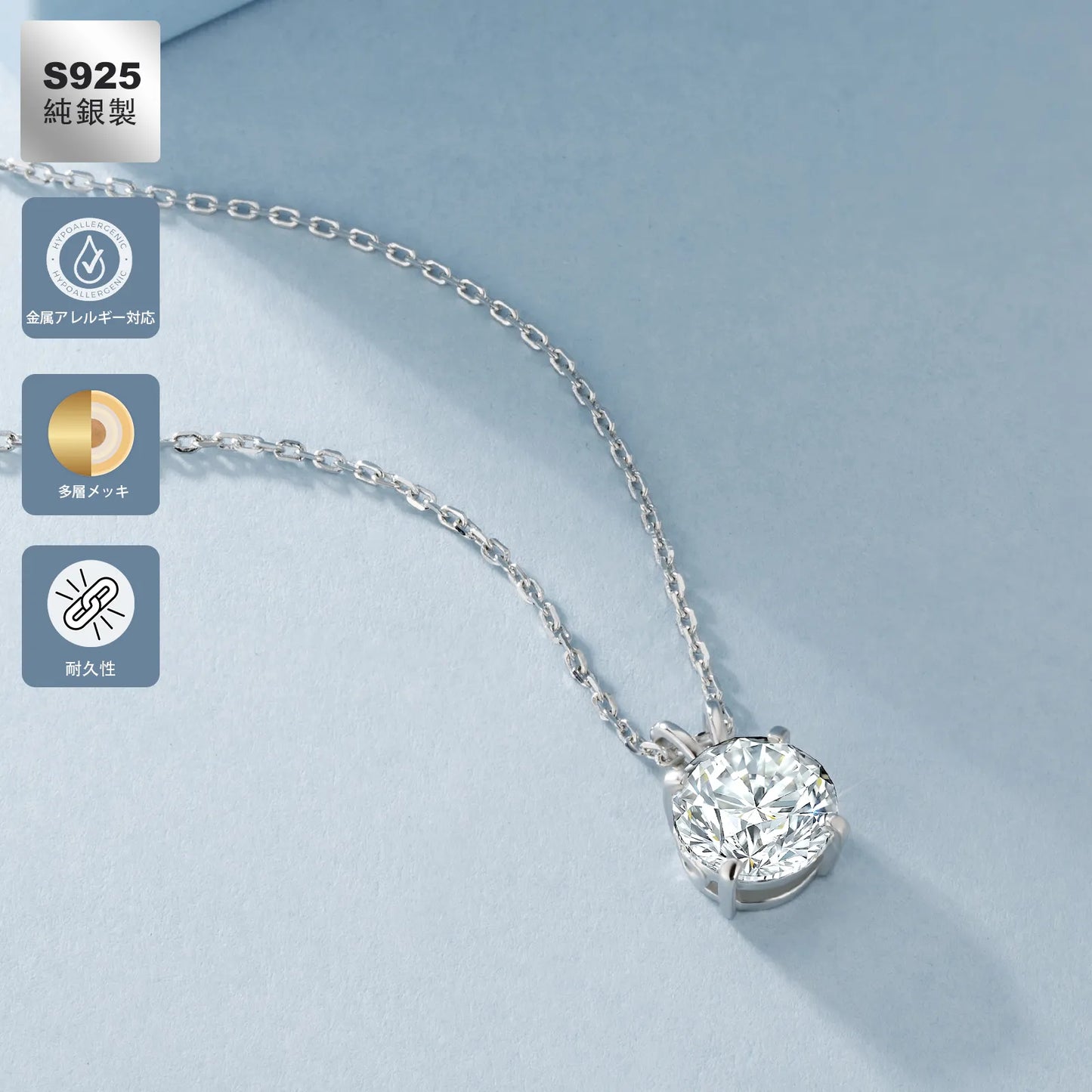 Excellent VVS1 Moissanite Pendant Necklace