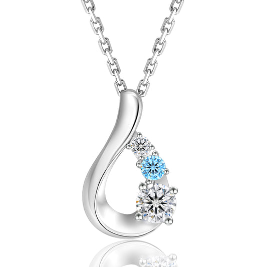 Water Drop VVS1 Moissanite Pendant Necklace