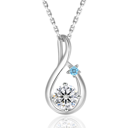 Water Drop VVS1 Moissanite Pendant Necklace