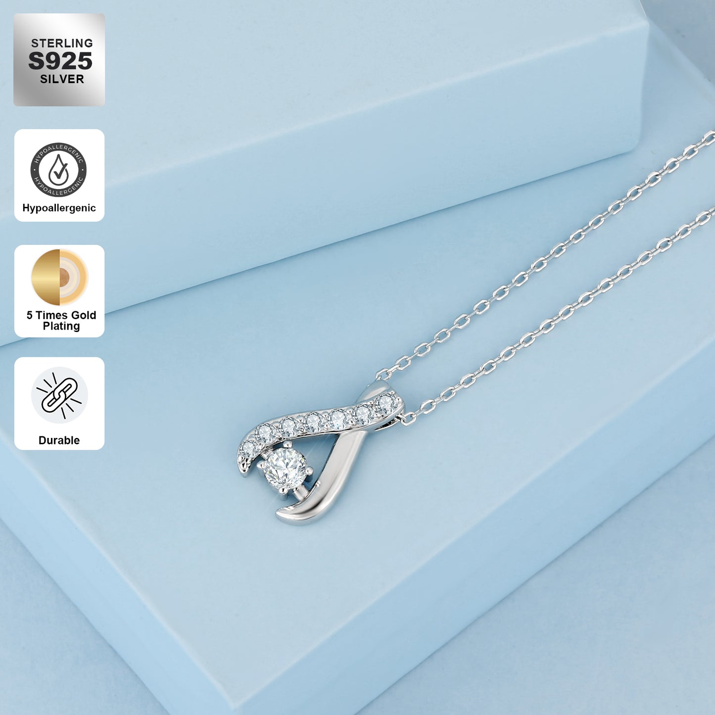 Water Drop VVS1 Moissanite Pendant Necklace