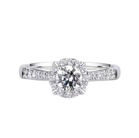 Lab Grown Diamond Halo Engagement Ring